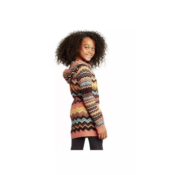 MISSONI FOR TARGET Girls Chevron ZigZag Hoodie Sweater Cardigan Zip NEW MEDIUM - Picture 8 of 9